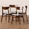 Baxton Studio Parlin Grey Upholstered and Walnut Wood 4-Piece Dining Chair Set 167-10810 - alternate 2